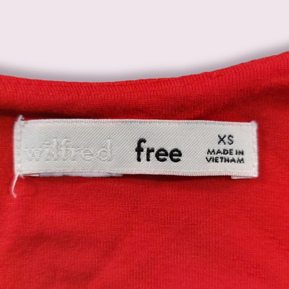 Wilfred Free Tiny Tank Red Spaghetti Strap Crop - Picture 4 of 7